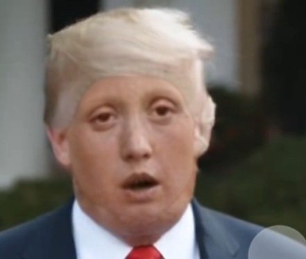 Fake Trump witha painting