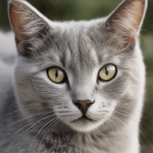 grey cat generated by SDXL