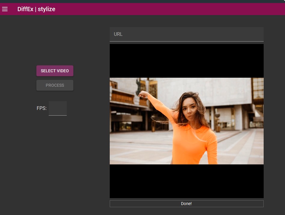stylize menu of Diffex