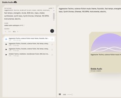thumbnailof a screenshot of stable audio by Stability AI