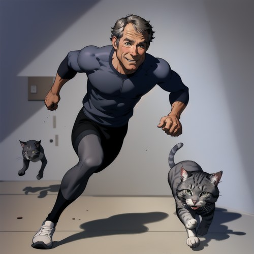george and the cat